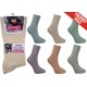 Ladies 4-7 Non Elastic Short Wool Blend Assorted Socks