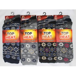Mens 6-11 Top Heat Ottoman Thermal Socks