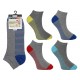 Mens 6-11 Performax Grey Striped Trainer Socks