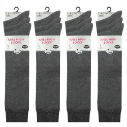 Girls 12-3 Grey Knee High Socks