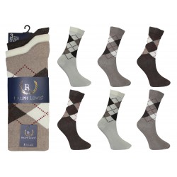 Mens 6-11 Ralph Lewis Light Argyle Everyday Socks