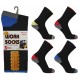Mens 6-11 Colour Heel & Toe Work Socks v2