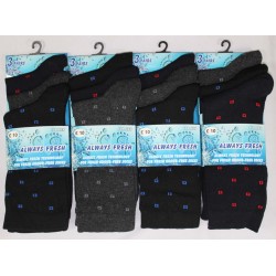 Mens 6-11 Always Fresh Coloured Squares Toe Everyday Socks