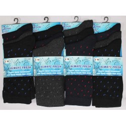 Mens 6-11 Always Fresh Dots Everyday Socks