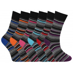 Mens 6-11 Striped Everyday Socks