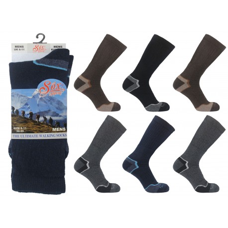Mens 6-11 Wool Blend Thermal Socks