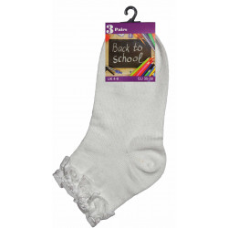 Girls 4-6 White Lace Frill Socks