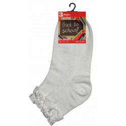 Girls 12-3 White Lace Frill Socks
