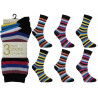 Ladies 4-7 Bright Stripe Ankle Socks