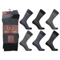 Mens 6-11 Ralph Lewis Jacquard Everyday Socks