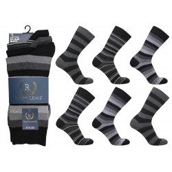 Mens 6-11 Ralph Lewis Dark Stripe Everyday Socks