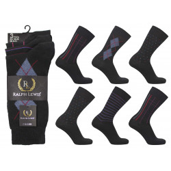 Mens 6-11 Ralph Lewis Dark Stripe Everyday Socks