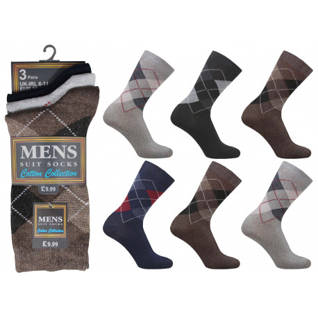 Mens 6-11 Argyle Everyday Socks