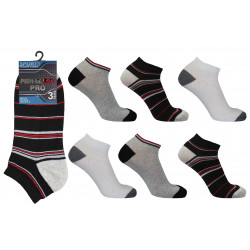 Mens 6-11 Performax Assorted Stripe Trainer Socks