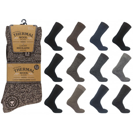 Mens 6-11 Non Elastic Thermal Wool 2.3 TOG Rated Socks