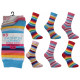 Ladies 4-7 Rainbow Striped Ankle Socks