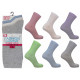 Ladies 4-7 Light Pastel Heel & Toe Ankle Socks