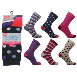 Ladies 4-7 Dots Ankle Socks