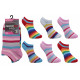 Ladies 4-6 Performax Rainbow Stripe Trainer Socks
