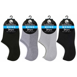 Mens 6-11 Invisible Assorted Trainer Liner Socks